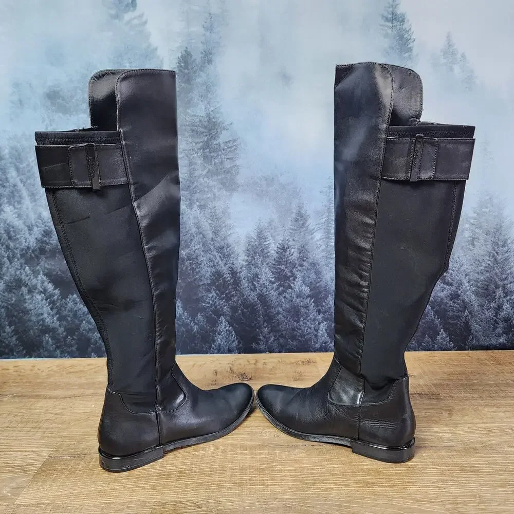Calvin Klein Priya Over-the-Knee Black Dress Boots | Women's 6.5